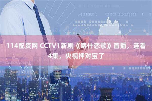 114配资网 CCTV1新剧《喀什恋歌》首播，连看4集，央视押对宝了